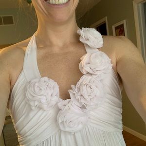 White rose halter top, size small